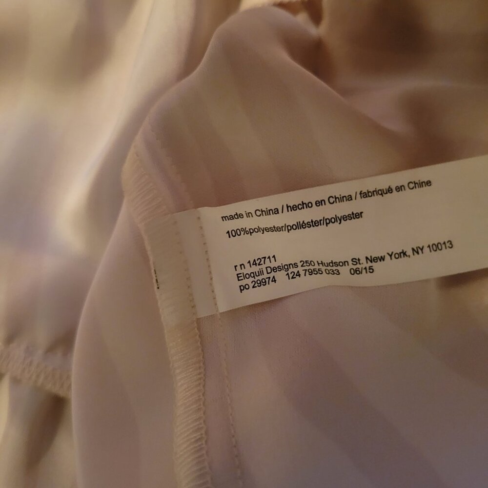 Eloquii Pink & white Satin Dress with Ruffle Size 14/16 - Picture 7 of 11